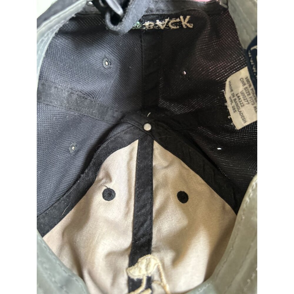 Rhoback Crave Performance Golf Cap Black Poly White Stitch Logo Adult Strapback - Picture 9 of 9